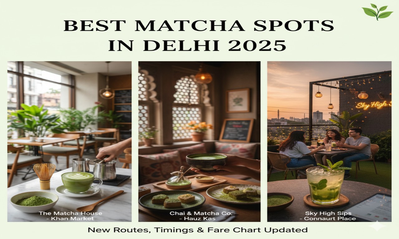 Best Matcha Spots in Delhi – Cafes Serving Matcha Lattes, Desserts & More