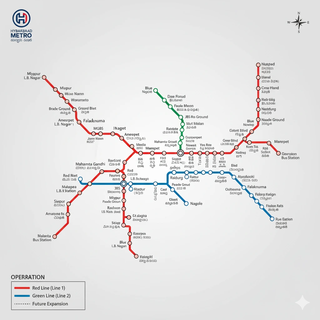Hyderabad Metro Map